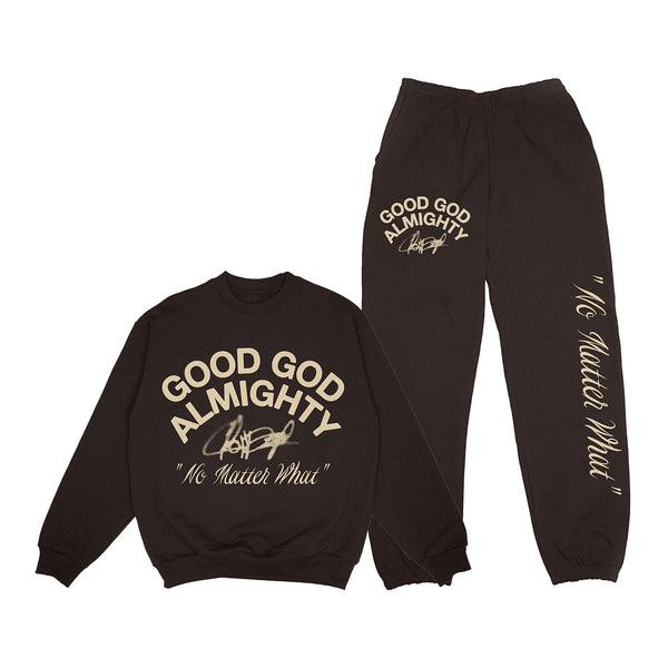 Good God Almighty Chocolate Crewneck & Sweatpants Bundle